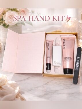 Luxury Hand Care Spa Set NIB | Cuticle Oil + Cream + Buffer | Gift Ready